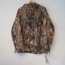 BNWT CABELA’S RAIN SUEDE JACKET CAMO REAL TREE Extra Medium M Regular realtree