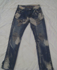 Boys Lion Dynasty Distressed Destroyed Jeans - Size 10 Slim