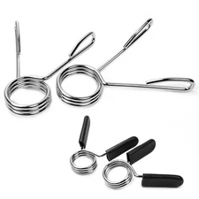 XPRT Fitness 1 '' and 2'' Barbell Bar  Spring Collars for Weightlifting Plates