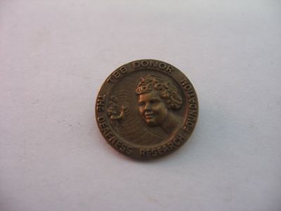 Vintage Deafness Research Foundation TBB Donor Award Pin Bronze Tone Lapel