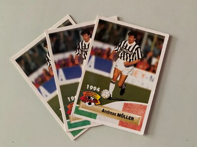 LOT 3 CARTES FOOTBALL PANINI - 1994 - ANDREAS MOLLER - JUVENTUS
