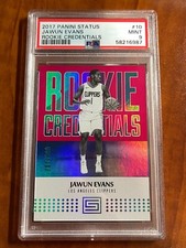 Jawun Evans 2017-18 Panini Status Rookie Credentials  SP /199  PSA 9
