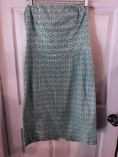 Express Stretch Strapless Mint Green Floral Print Dress - Size 11/12