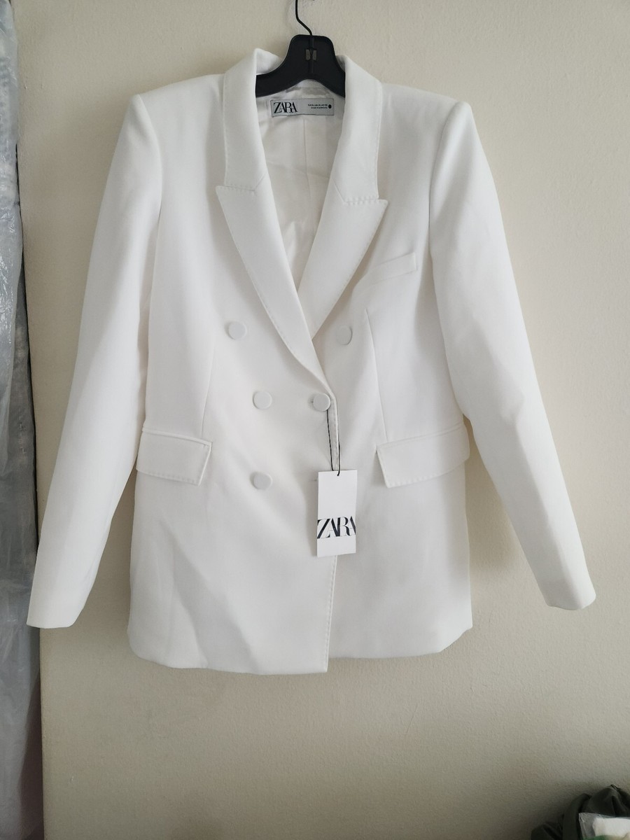 ZARA WOMAN COLLECTION FITTED DOUBLE-BREASTED BLAZER JACKET