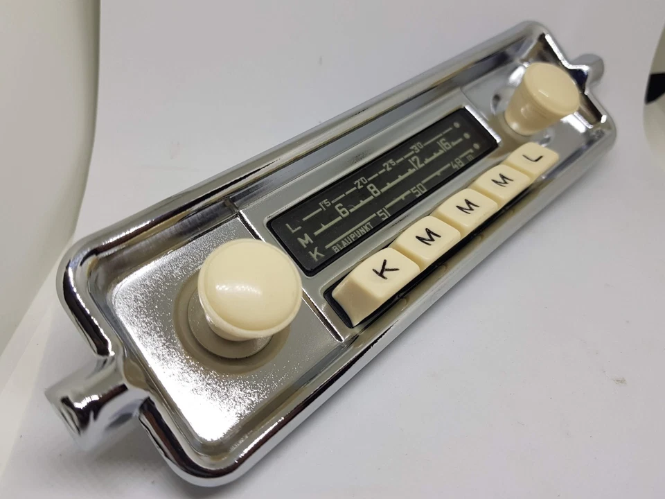 Placa frontal de rádio vintage para Volkswagen Beetle clássico - Painel VW Bug original - Imagem 2 de 3