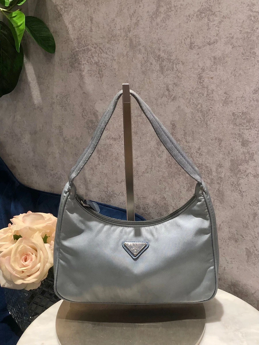 Blue prada shop bag