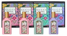 Gucci 4 Pieces Mini Set Women 2x Flora Gorgeous Gardenia, Jasmine & Magnolia Nib