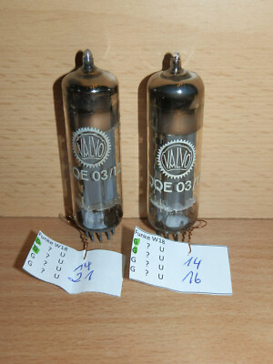 2x Valvo QQE03/12 Röhre Funke W18 GUT NBB Senderöhre UKW 6360 RS1029 CV2798