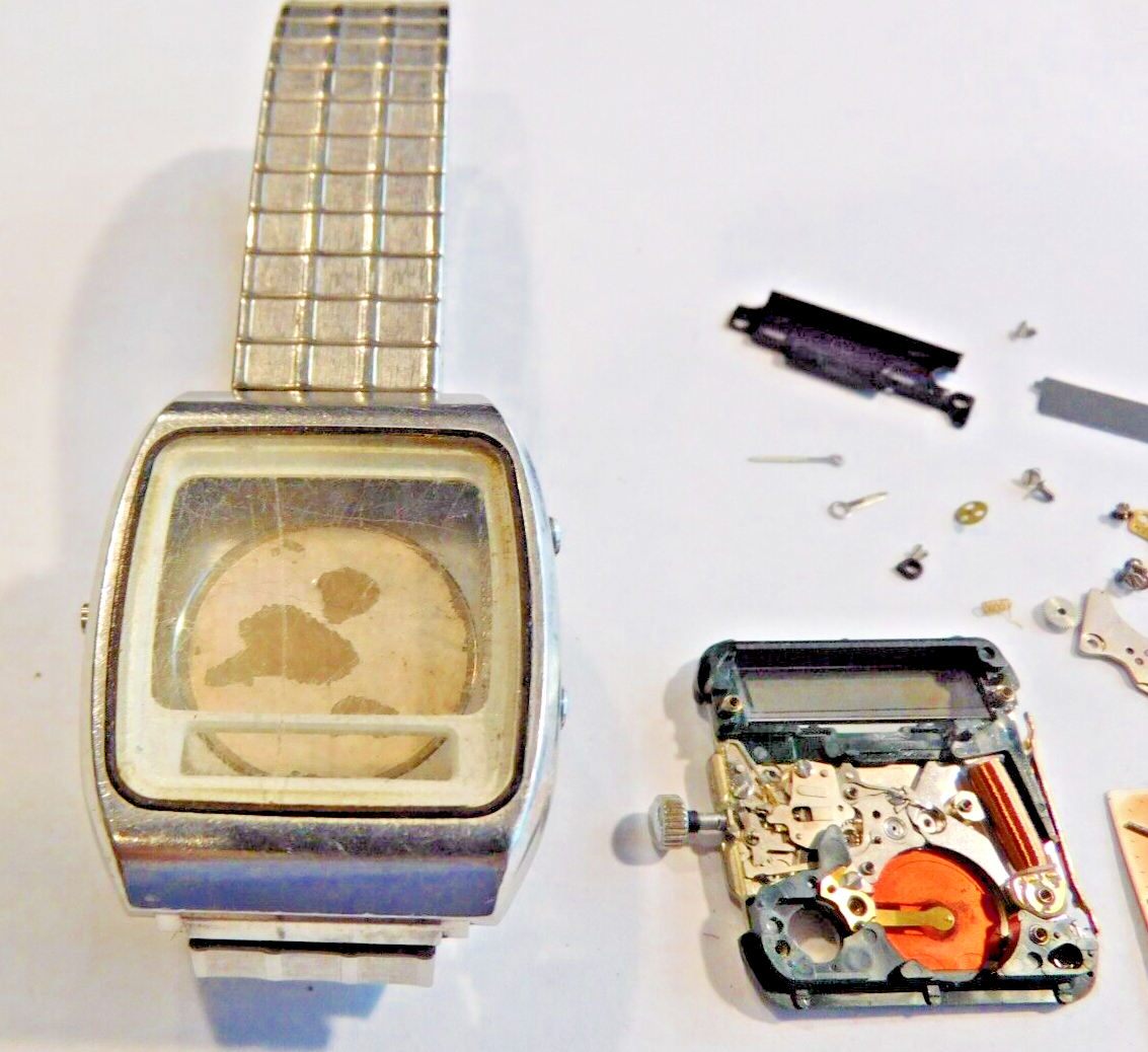 GENUINE SEIKO H357-5109 L.C.D WATCH CASE BAND & MOVEMENT PARTS