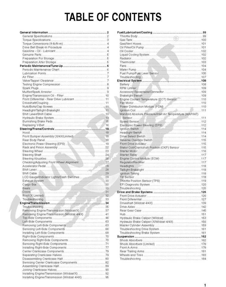Manual de reparación de taller de servicio de papel de 3 orificios 2014 Arctic Wildcat X 4 4X Foto 2 de 4