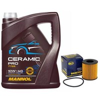 MotoröL Set 10W-40 Mannol 5 Liter + ÖLfilter FüR Citroen C5 Lancia Peugeot 407