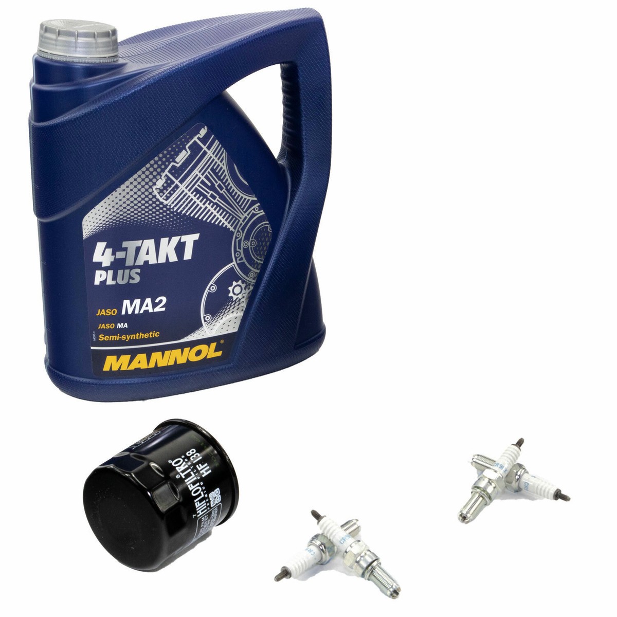 Motorrad-Wartungspaket Für Suzuki GSX 600 F (1996-2001) – 4L 10W40 Öl, Ölfilter & 4x Zündkerzen