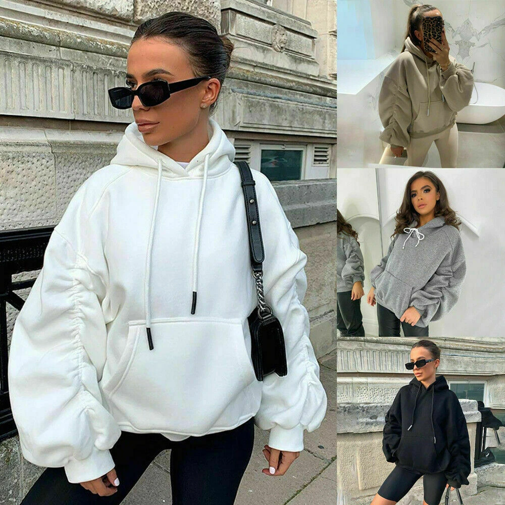 Baggy white sweatshirt sale