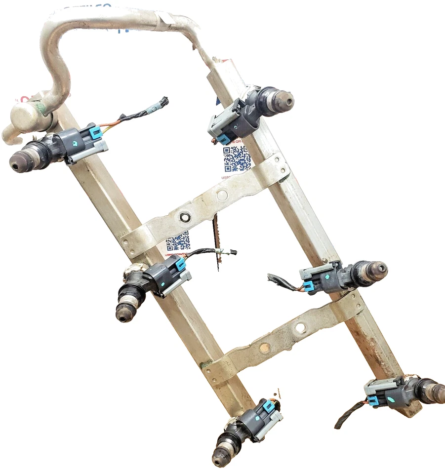 Conjunto de inyectores de combustible y rieles Buick Rendezvous 2004-2007 de 3,5 L 12586558 OEM Foto 3 de 4