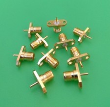  PACK OF 10 SMA Female Panel Mount Solder Connector - USA Seller