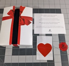 Swarovski Heart Crystal BOX ONLY + Paper and Sticker SCS Member Renewal 1998