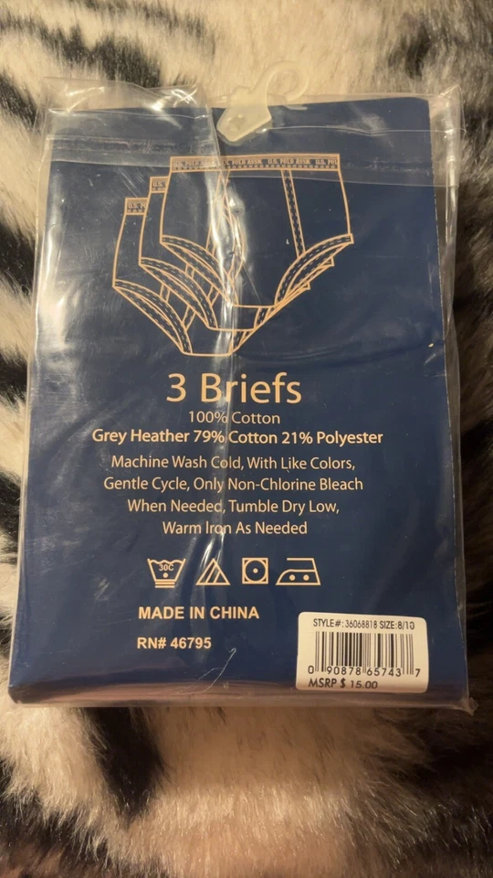 U.S. Polo Assn Boy's Briefs Colors Gray, Blue, & White Size 16/18 - Image 2 of 3