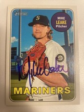 MIKE LEAKE Signed 2018 Topps Heritage SP #429 Reds Mariners Asu Legend Rare Auto
