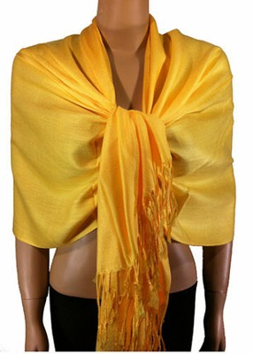 Écharpe Pashmina 2 Plis – Orange Corail – Qualité Supérieure – Unisexe