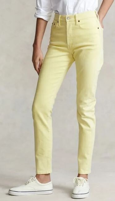 Джинсы Polo Ralph Lauren The Callen High Rise Slim Желтые женские 26