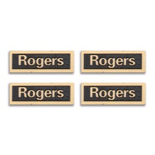 Rogers LS 3/5A Speaker Grill Logo Badge Aluminum 30mm 1.18" X10mm 0.39" GOLD