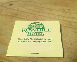 Details About Russ Hill Hotel Gatwick Airport Matchbook - 