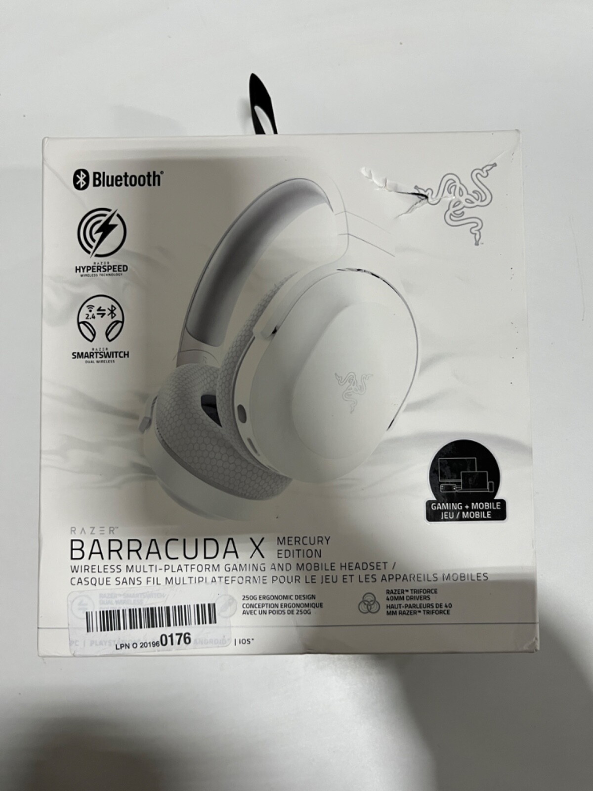 Razer Barracuda X Wireless Gaming Headset - Mercury White