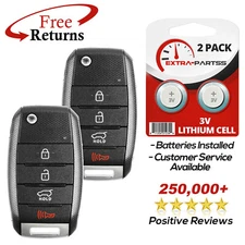 2 Remote Keyless Entry Fob Replacement Uncut Key Blade For Kia (TQ8-RKE-3F05)