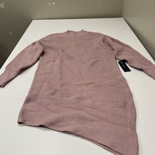 BLACK TAPE ASYMMETRICAL SWEATER DRESS Pink Size S