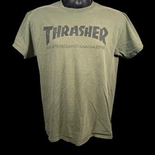 Thrasher Skate Board Magazine Green S/S T-Shirt Size Medium Y2K