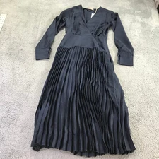 Scotch Soda Dress Womens Extra Small Surplice V-neck Long Sleeve Dress In Blue