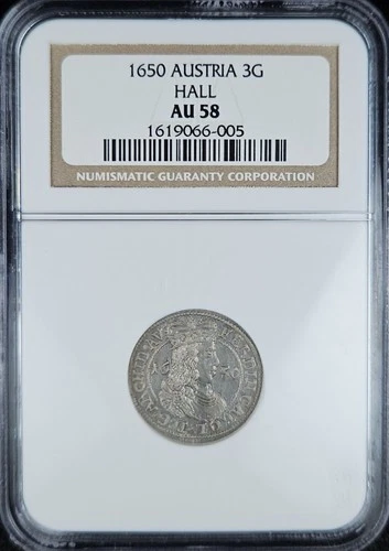 1650 Austria 3G NGC AU58 SHARP and ORIGINAL!