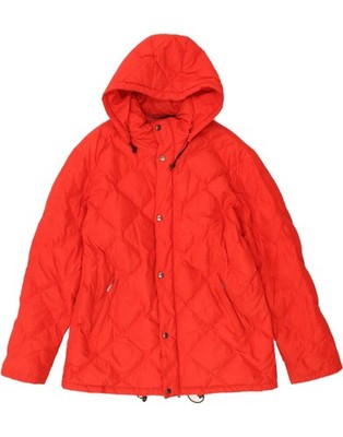 HUSKY Mens Hooded Padded Jacket IT 50 Large Red Polyester CM76