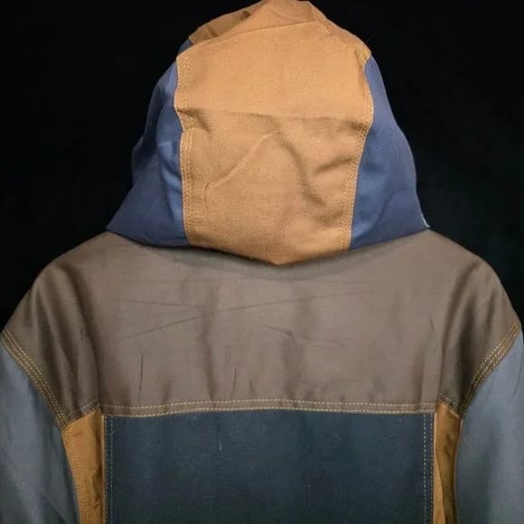 NWOT Carhartt Reworked Patchwork Quilt-Lined Canvas Hoodie image 3