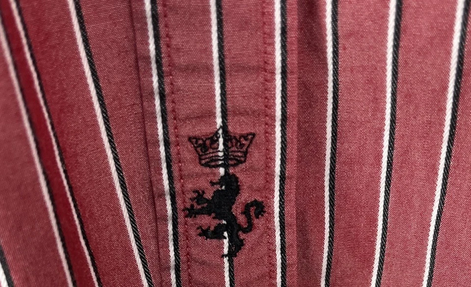 Austin Reed London Men's Bespoke Fit Striped Button Front Dress Shirt Size L - Image 2 of 4