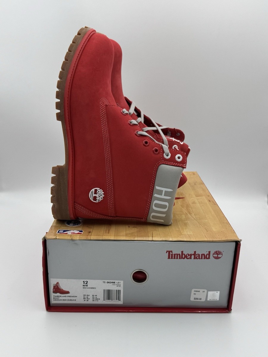 専用 ② Timberland X NBA Houston Rockets Boots Red Tomat Mens Size 12 | eBay