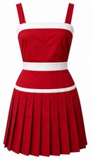 Dolce & Gabbana Dresses Red Cotton Dress Size 2-4 IT 40
