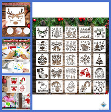 25 Piece Christmas Stencils - 6x6 Inch for Easy DIY Holiday Decorations