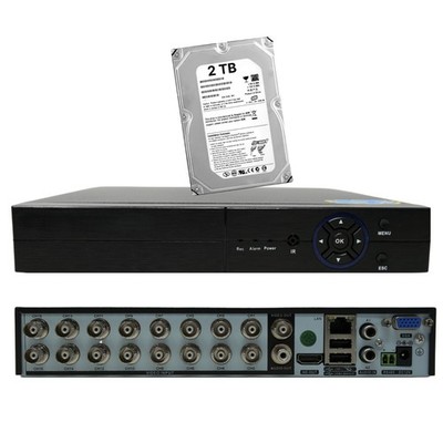 DVR 16 Kanäle AHD HD Hybrid Festplatte 2 TERA Inklusive P2P Cloud App Xmeye