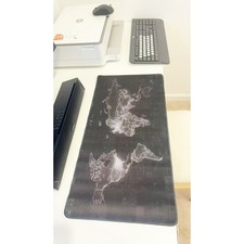 World Map Large Gaming Mouse Pad 23.6"x11.5" Desk Keyboard Mat Non-Slip