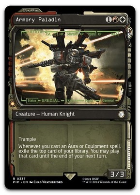 Armory Paladin (Showcase) #337 (NM) Fallout PIP Magic MTG