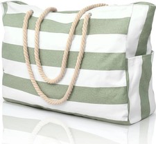 Beach Bags for Women Large Waterproof Beach Tote Bag Zipper Beach Bags W