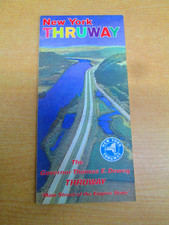 Vtg 1960's New York Thruway Highway Road Map