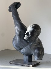 Dekoskulptur Torso Athlet Sportler Figur Diskuswerfer 40er 50er Skulptur Vintage