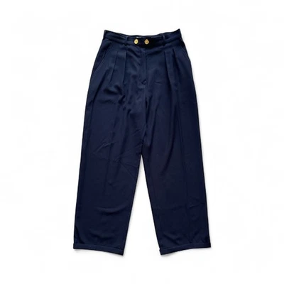 Pantaloni Chanel a palazzo anni 80 Donna 42 IT - 37 FR ( 37 cm ) M Blu Pre Owned - Imagen 1 de 4
