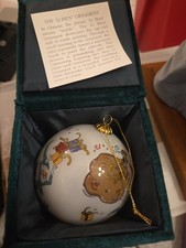 Li Bien Santa Claus with Elves & Gifts 2002 Glass Ball Christmas Ornament w/ Box
