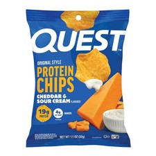 High-Protein Cheddar Sour Cream Chips - 19g Protein, 12 Count Snack Pack