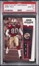 2000 PLAYOFF CONTENDERS #75 JERRY RICE PSA 10