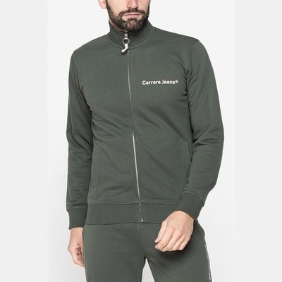 Felpa Pile Carrera Jeans Per Uomo, Poliestere 100%, Chiusura Zip, Collo Alto, Manica Lunga, Lavabile In Lavatrice