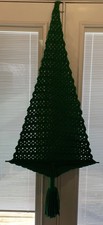 Green Macrame Christmas Tree Handmade - 5 Foot Long x 27  Wide at base